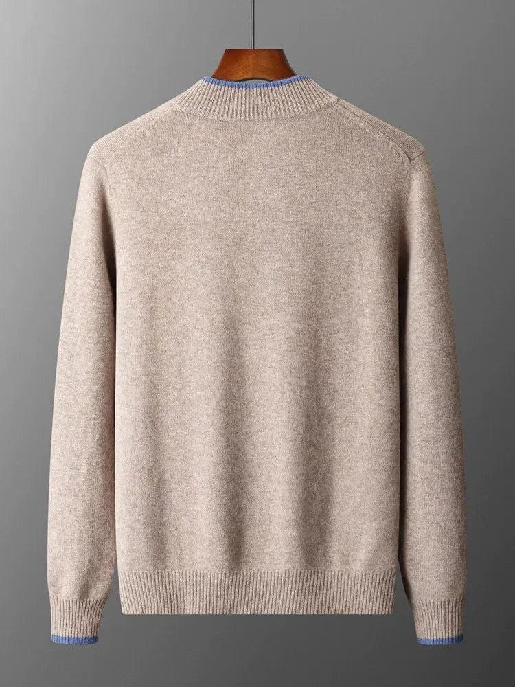 Arian Men's Luxury Full Zip Cashmere Knit Cardigan Sweater