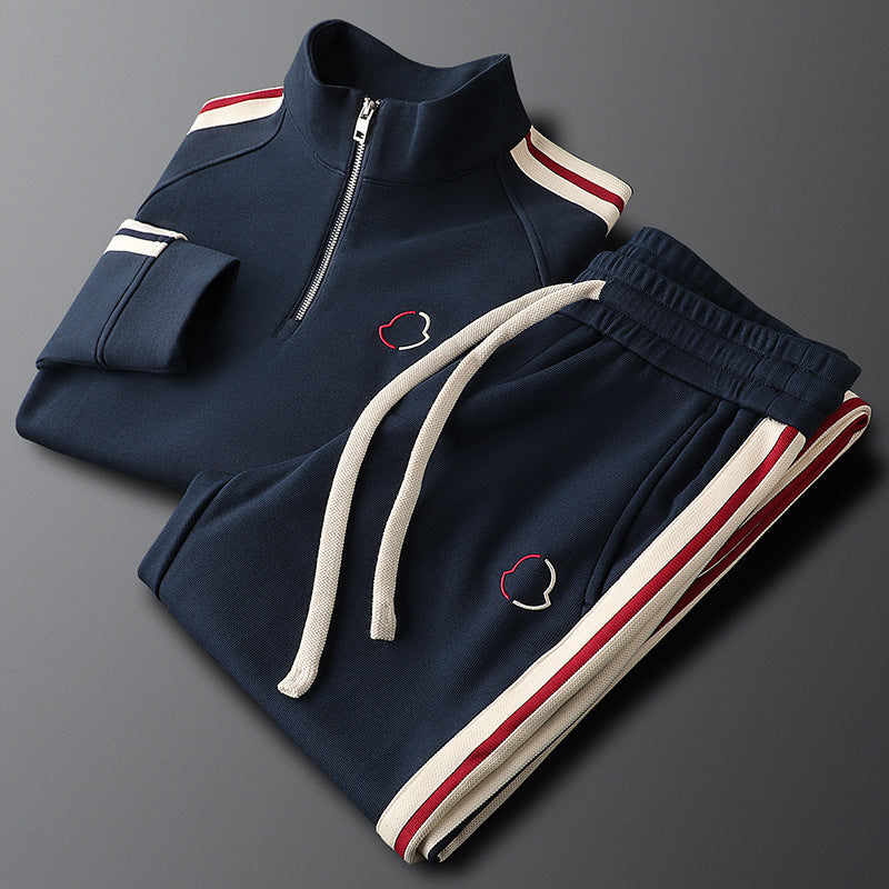 Alessio Lycra Quarter-Zip Tracksuit Set – Modern Athletic Comfort