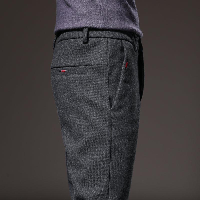 Adrian Men's Slim Fit Trousers – Stretch Cotton Blend, Wrinkle-Resistant