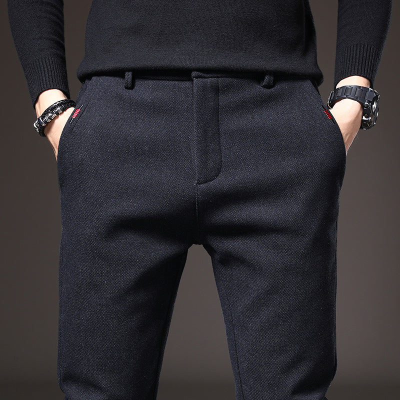 Adrian Men's Slim Fit Trousers – Stretch Cotton Blend, Wrinkle-Resistant