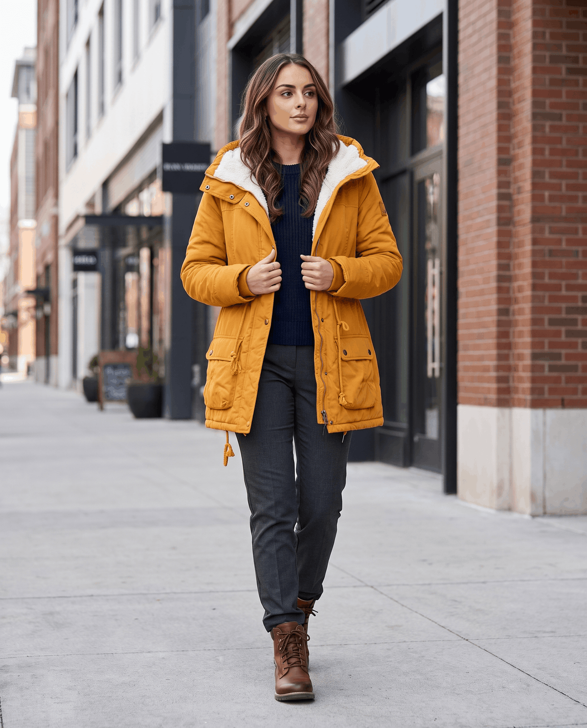 Parka Jacket for Women – Plush Lining, Mid-Length & Adjustable Waist | Lailani