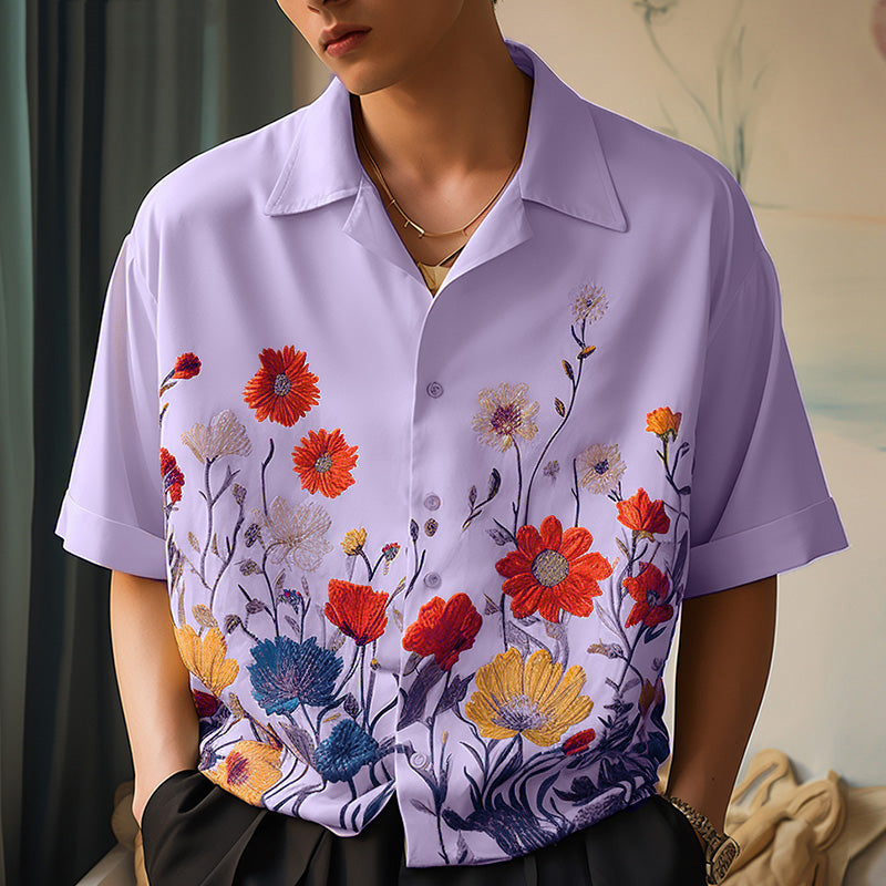 Mateo Soft Floral Summer Shirt – Relaxed Fit Button Down Shirt