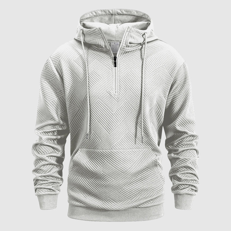 Cole Men's Textured Knit Quarter-Zip Hoodie – Perfect for Casual Layering