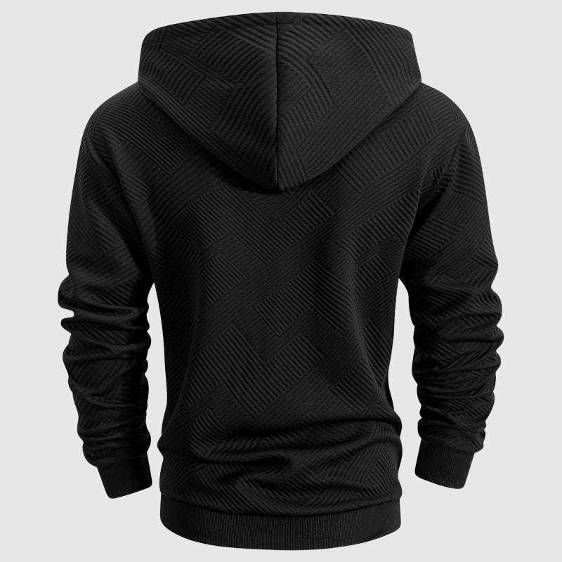 Cole Men's Textured Knit Quarter-Zip Hoodie – Perfect for Casual Layering