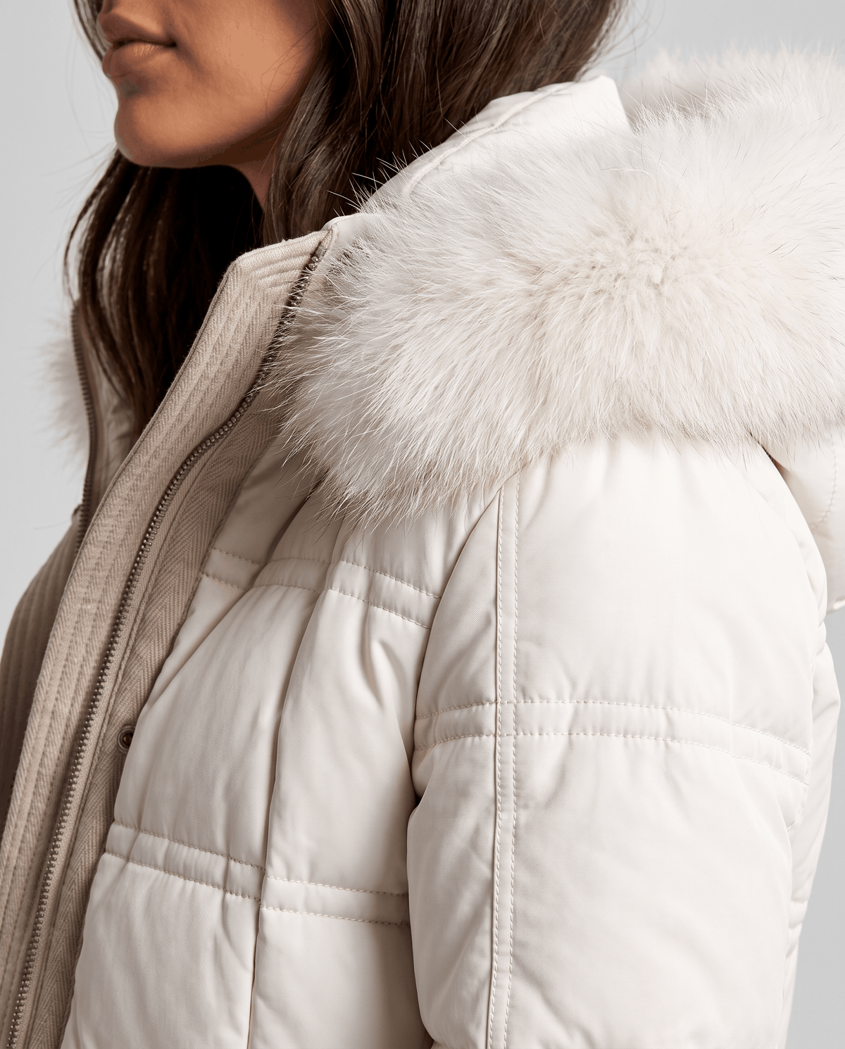 Quilted Winter Parka – Longline Puffer Design & Plush Fur-Trimmed Hood | Elena
