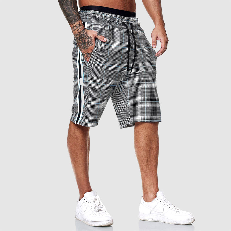 Jason Plaid Performance Track Shorts – Lightweight Breathable Athletic Fit
