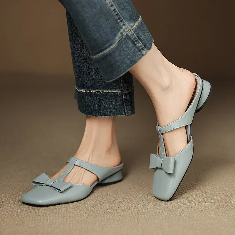 Camila Women's Genuine Leather Slip-On Mules