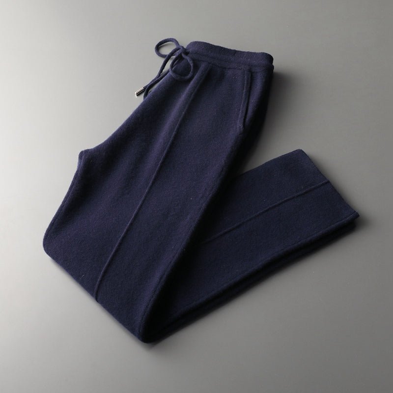 Giovanni Merino Wool Drawstring Pants – Relaxed Tapered Trousers