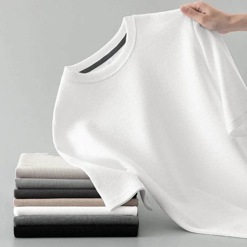 Griffin Waffle Knit Tee – Comfortable and Breathable Textured Shirt for Daily Wear