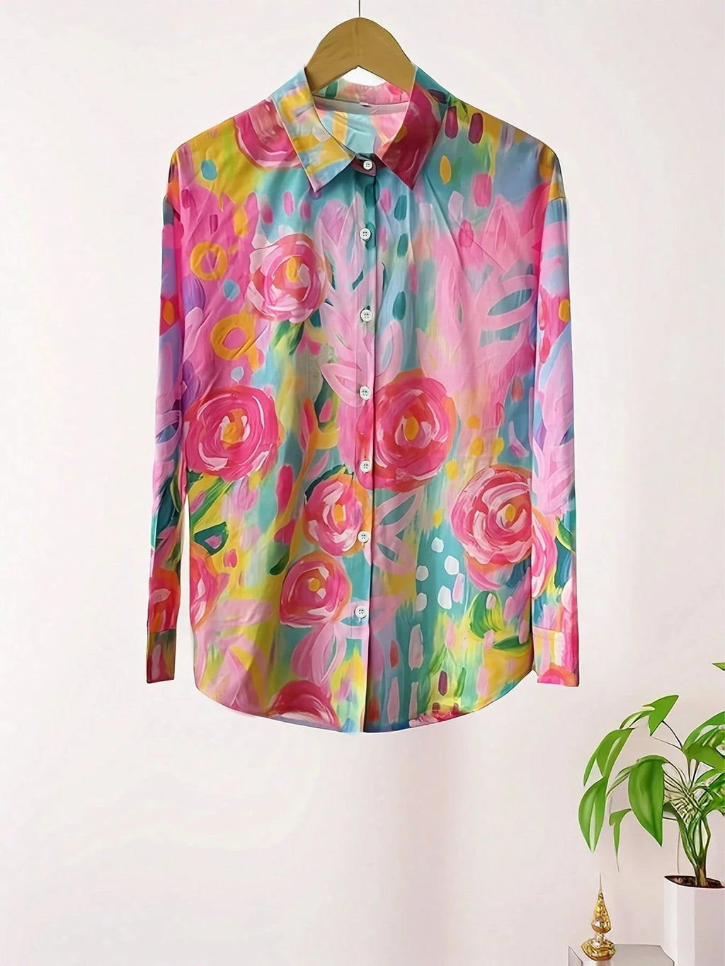 Isabella Printed Linen Blouse – Relaxed Colorful Lightweight Everyday Top