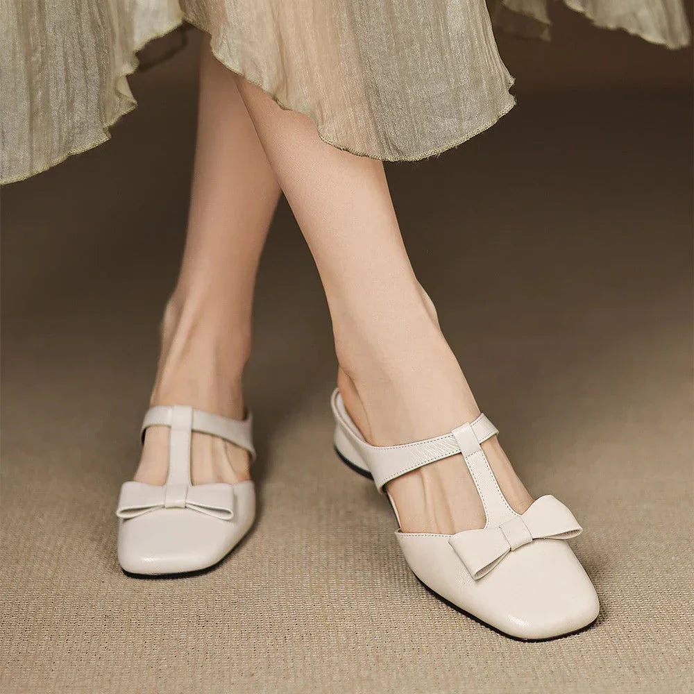 Camila Women's Genuine Leather Slip-On Mules