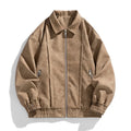Bryan Men's Suede-Style Bomber Jacket – Zip Closure & Relaxed Fit