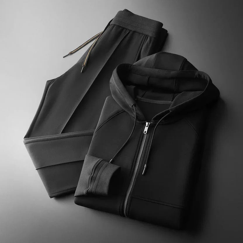 Aureon Hooded Premium Lycra Tailored Tracksuit Set – Modern Active Comfort