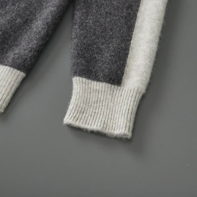 Avery Cashmere Jacket with Contrasting Sleeves