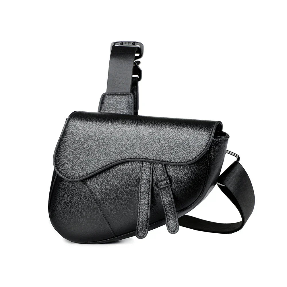 Ashby Saddle Crossbody Bag – Sustainable Leather Style with Adjustable Strap