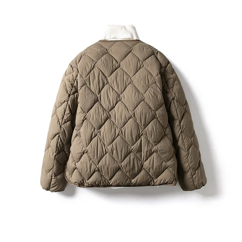 Cheska Women's Lightweight Quilted Down Jacket – Cozy Warmth for Chilly Days