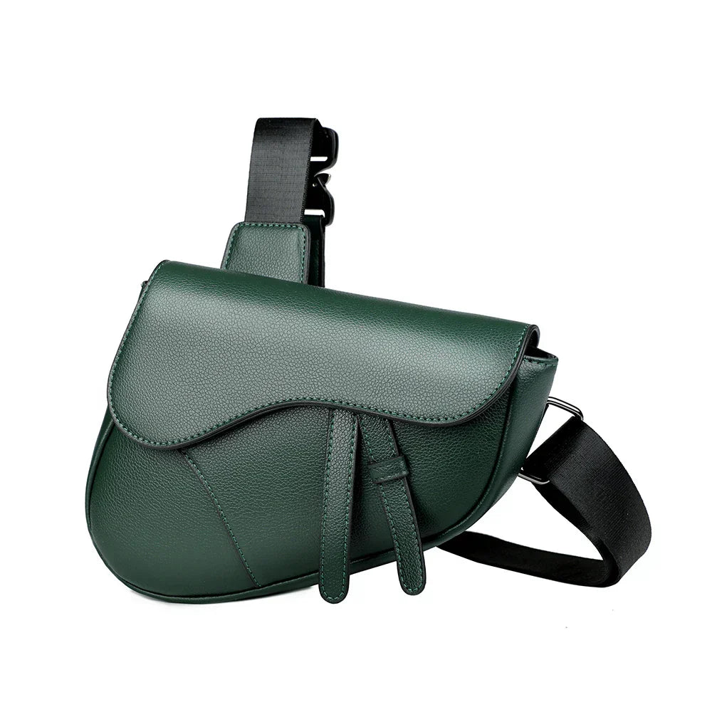 Ashby Saddle Crossbody Bag – Sustainable Leather Style with Adjustable Strap