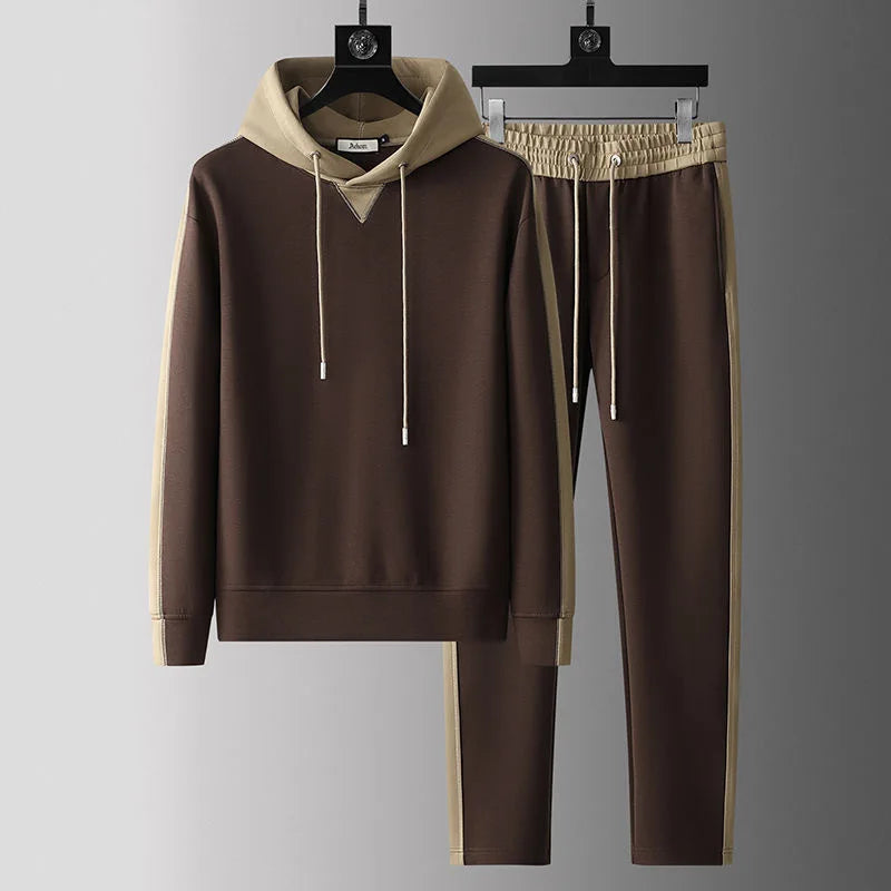 Empire Soft-Touch Two-Tone Cotton Tracksuit Set – Relaxed Street Activewear