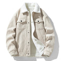 Darian Men's Sherpa-Lined Corduroy Jacket – Cozy Cotton Winter Outerwear