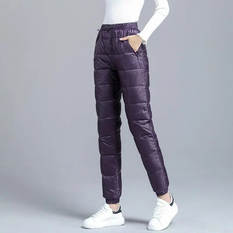 Endira Women's Insulated Winter Down Pants – Lightweight Shell for Cold Weather Comfort