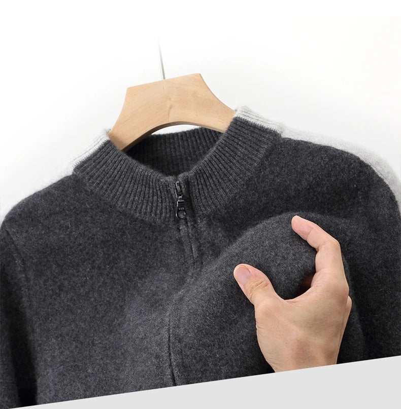 Avery Cashmere Jacket with Contrasting Sleeves
