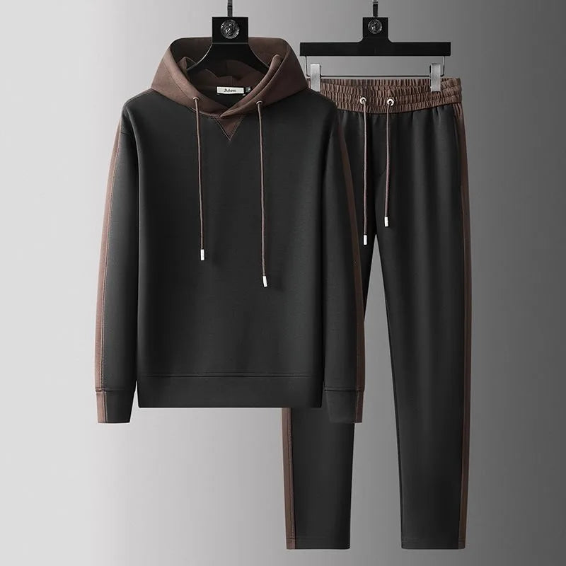 Empire Soft-Touch Two-Tone Cotton Tracksuit Set – Relaxed Street Activewear