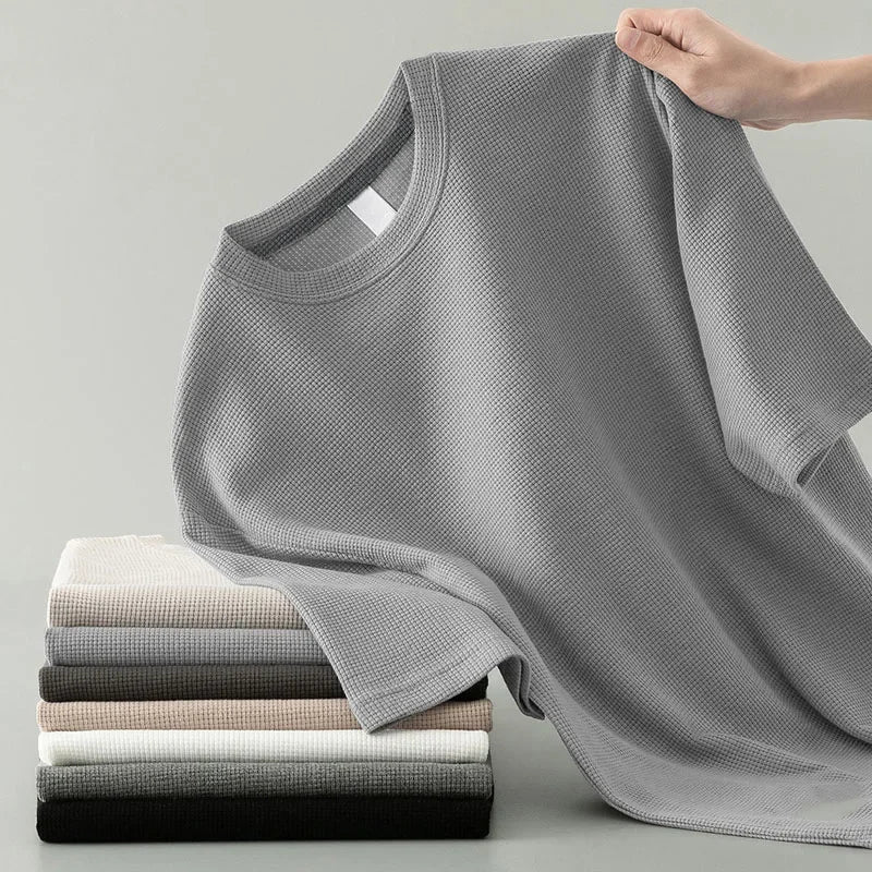 Griffin Waffle Knit Tee – Comfortable and Breathable Textured Shirt for Daily Wear