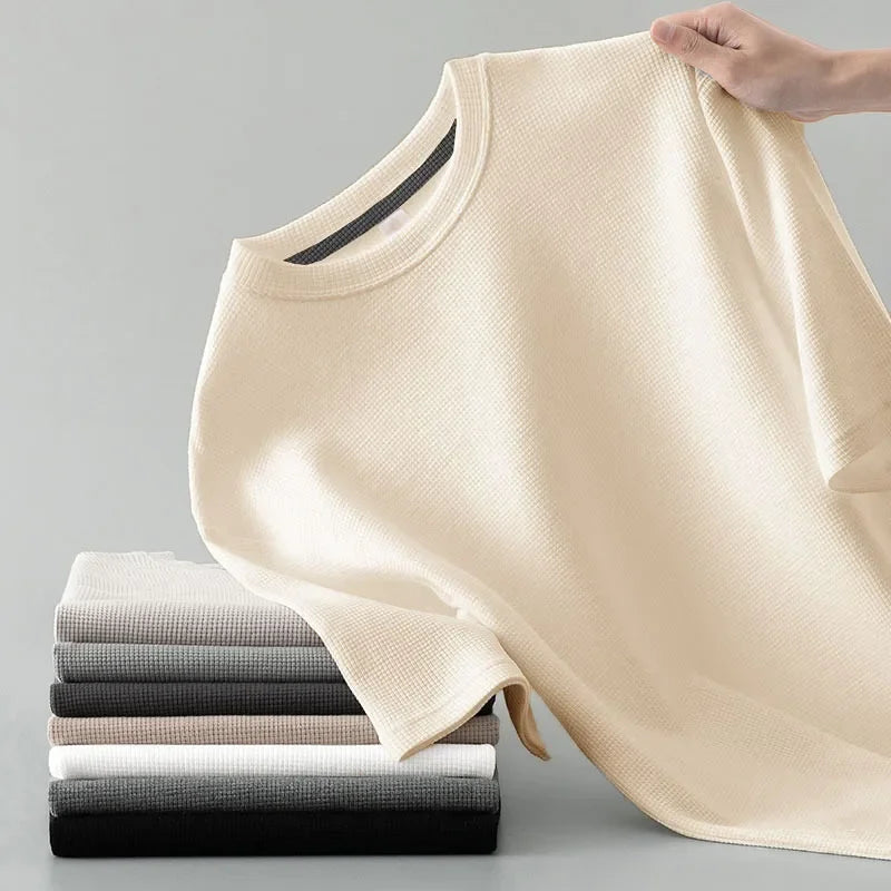 Griffin Waffle Knit Tee – Comfortable and Breathable Textured Shirt for Daily Wear