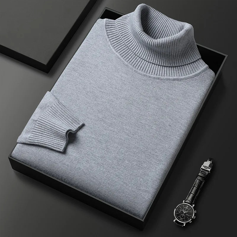 Alexander Men's Turtleneck Sweater – Luxurious Cashmere Blend for Ultimate Comfort