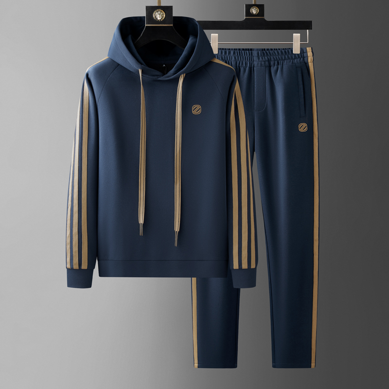 Carmelo Lycra Hooded Tracksuit Set – Modern Performance Matching Outfit