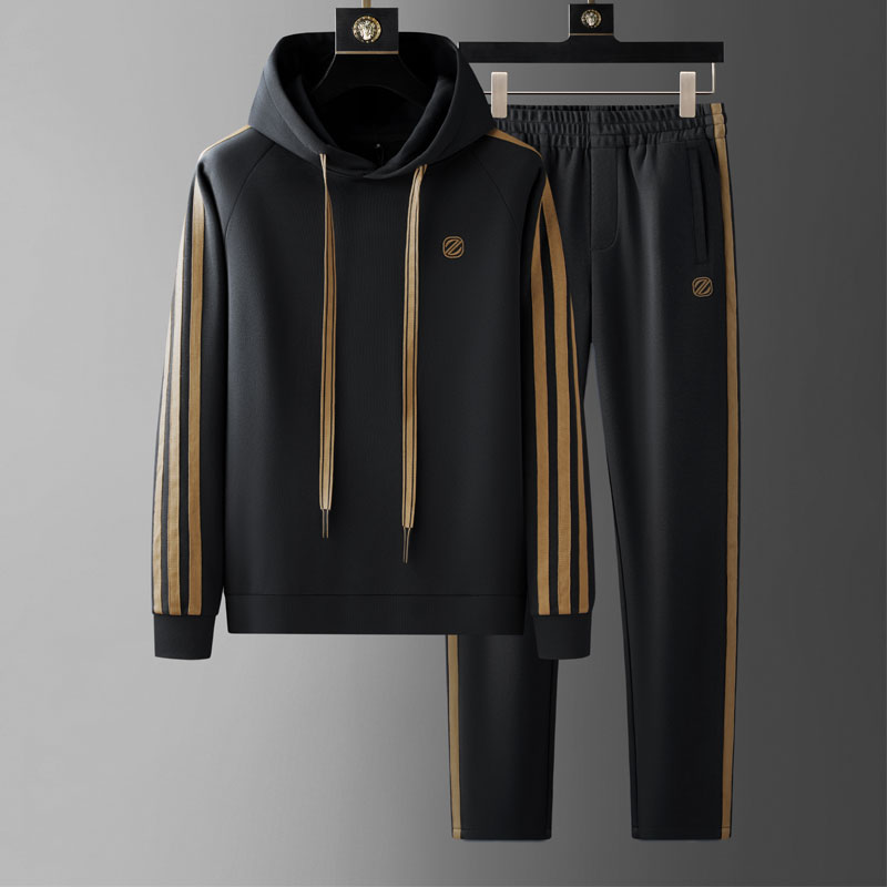 Carmelo Lycra Hooded Tracksuit Set – Modern Performance Matching Outfit