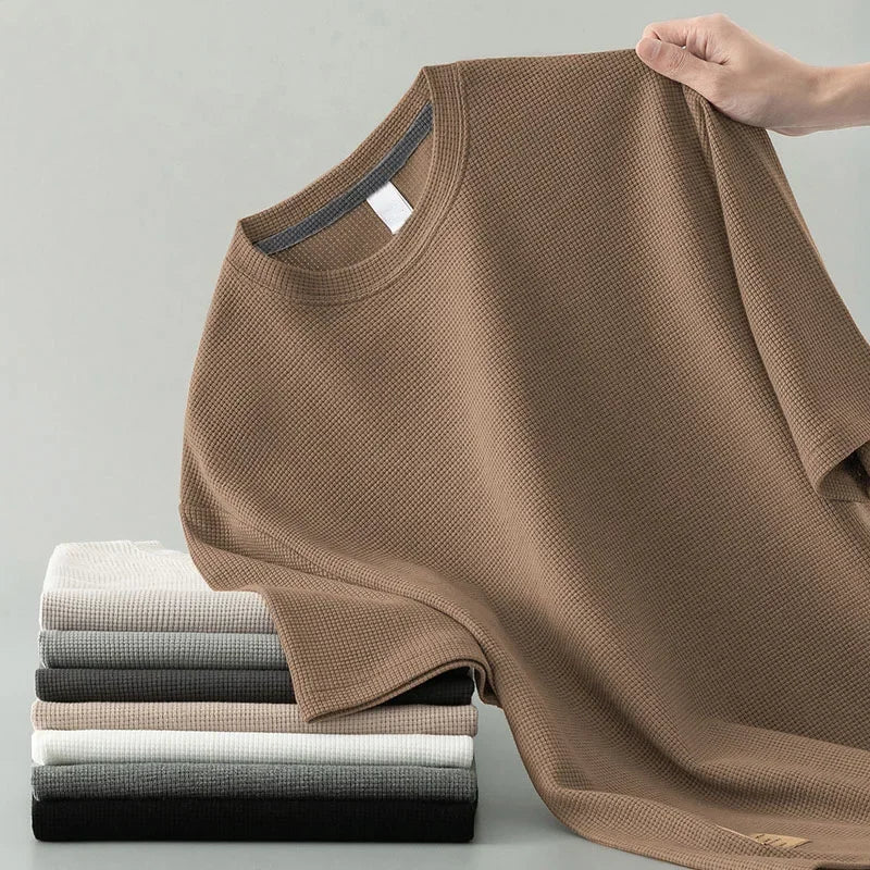 Griffin Waffle Knit Tee – Comfortable and Breathable Textured Shirt for Daily Wear