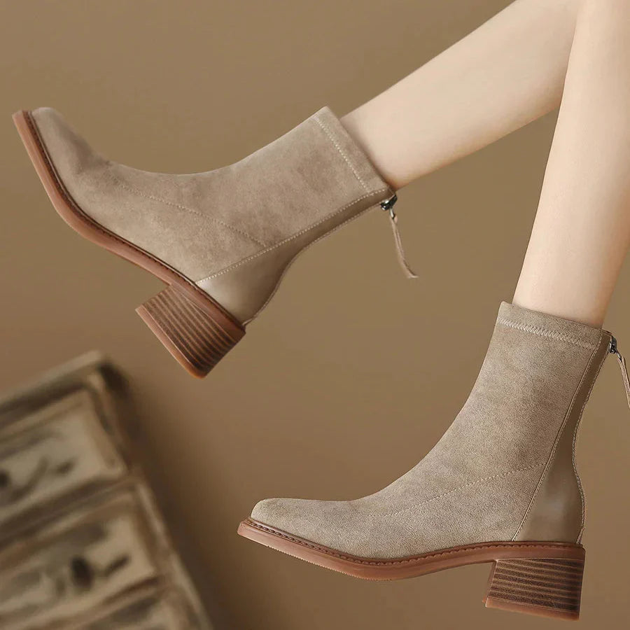 Arielle Women's Ankle Boots – Luxurious Suede with Enhanced Comfort Cushioning