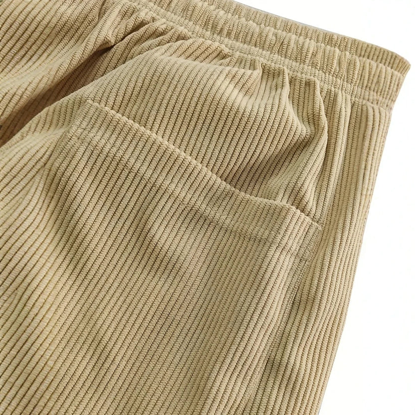 Caleb Men's Corduroy Joggers – Soft Stretch Fabric with Deep Secure Pockets