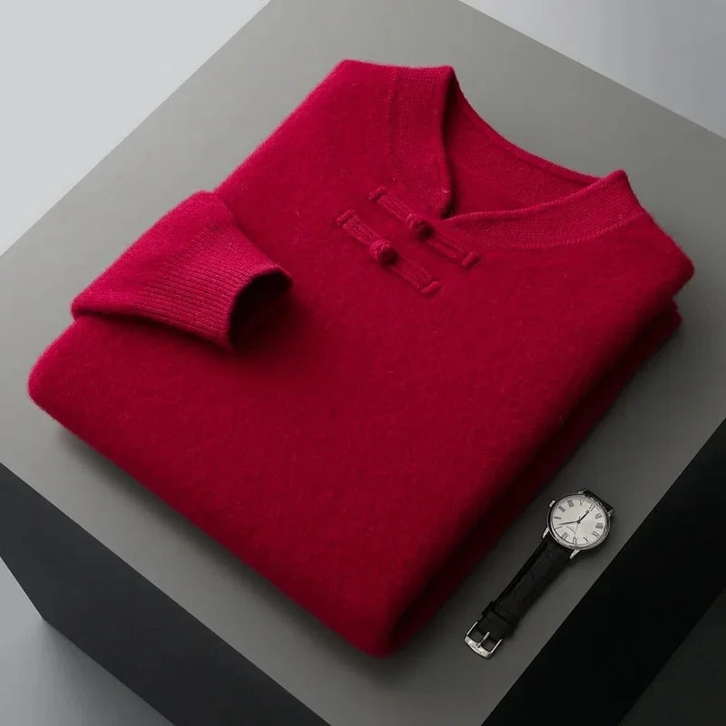 Callahan Men's Ultra-Soft Knit Pullover Sweater with Stand Collar