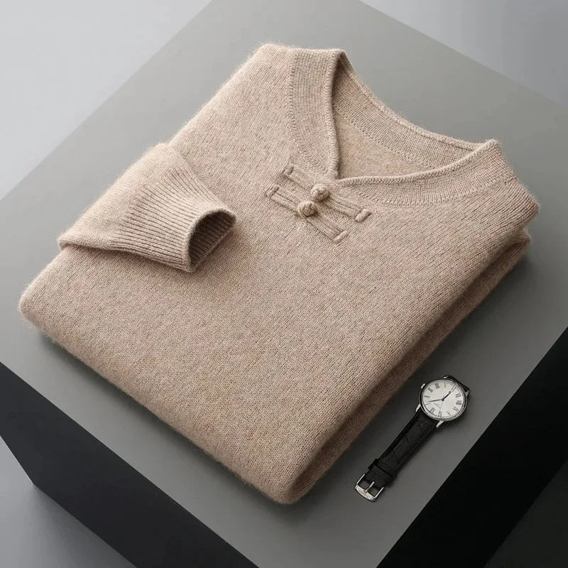 Callahan Men's Ultra-Soft Knit Pullover Sweater with Stand Collar