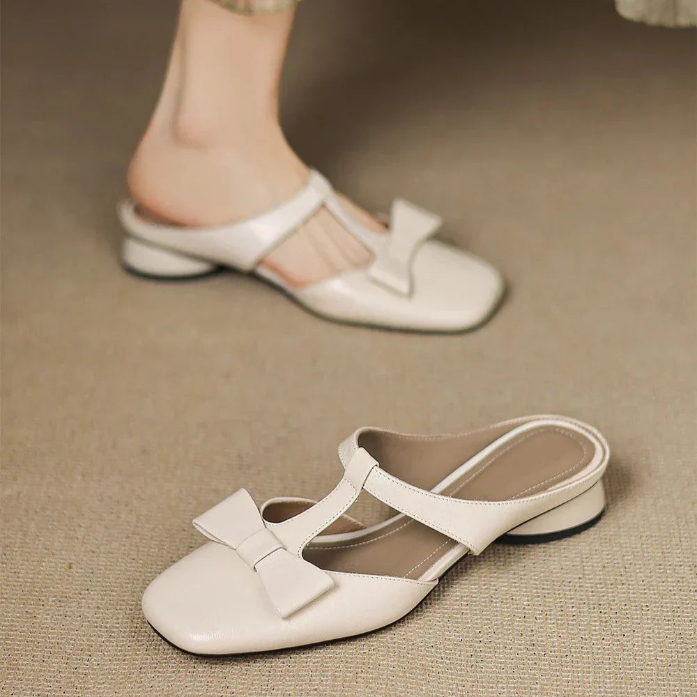 Camila Women's Genuine Leather Slip-On Mules