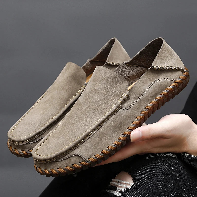 Bruno Men's Suede & Leather Cushioned Comfort Loafers