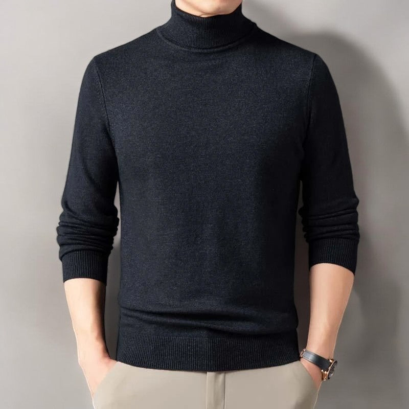 Alexander Men's Turtleneck Sweater – Luxurious Cashmere Blend for Ultimate Comfort