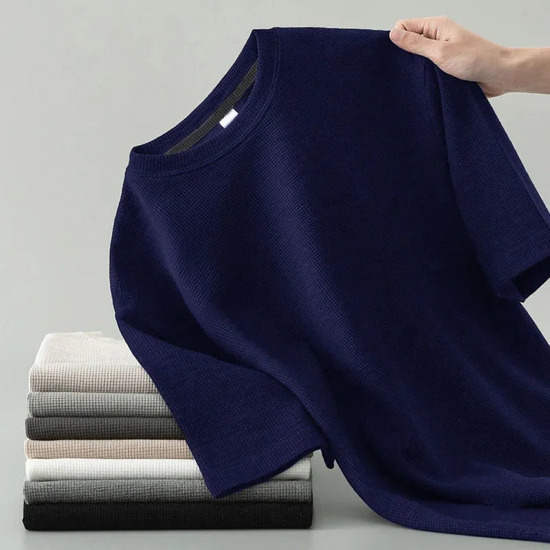 Griffin Waffle Knit Tee – Comfortable and Breathable Textured Shirt for Daily Wear