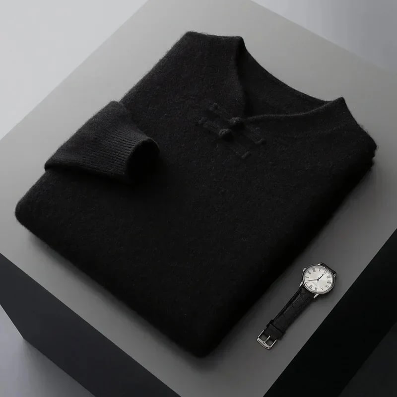Callahan Men's Ultra-Soft Knit Pullover Sweater with Stand Collar