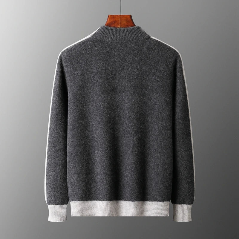 Avery Cashmere Jacket with Contrasting Sleeves
