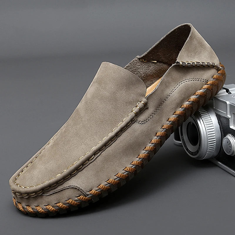 Bruno Men's Suede & Leather Cushioned Comfort Loafers
