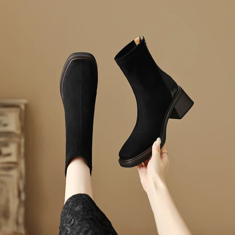 Arielle Women's Ankle Boots – Luxurious Suede with Enhanced Comfort Cushioning