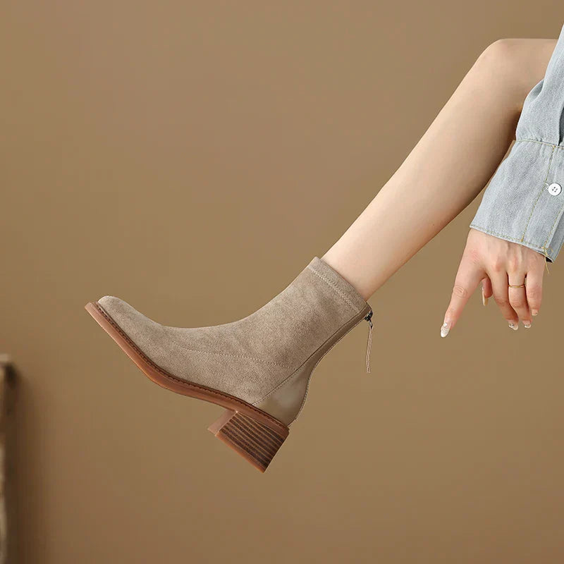 Arielle Women's Ankle Boots – Luxurious Suede with Enhanced Comfort Cushioning