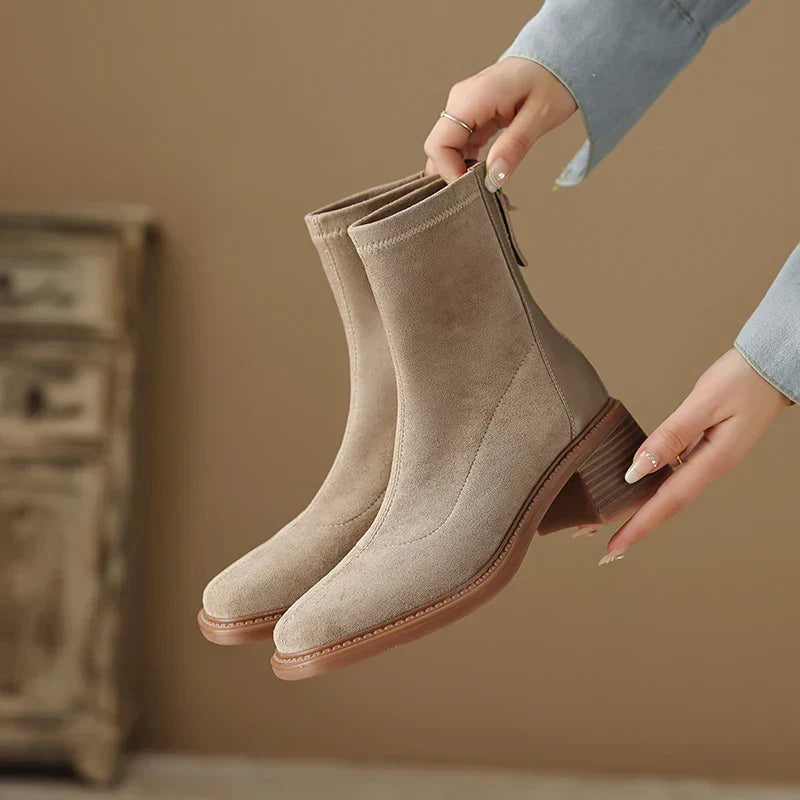 Arielle Women's Ankle Boots – Luxurious Suede with Enhanced Comfort Cushioning
