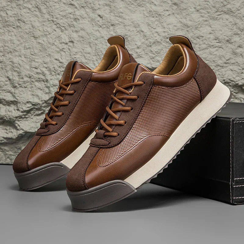 Callum Men's Leather Sneakers – Enhanced Support and Superior Daily Comfort