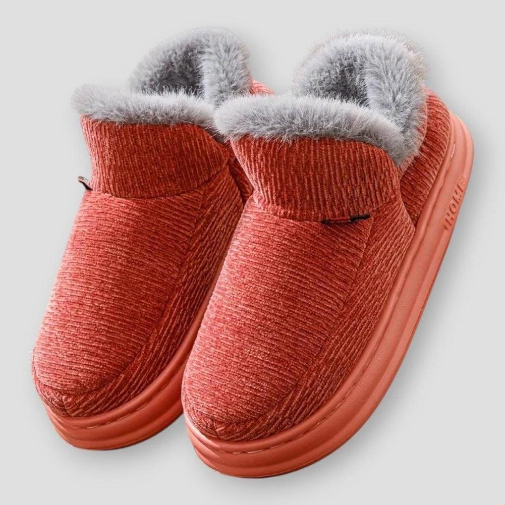 Women's Coral High-Cuff Plush Fleece Winter Slipper Boots