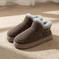 Women's Coral High-Cuff Plush Fleece Winter Slipper Boots