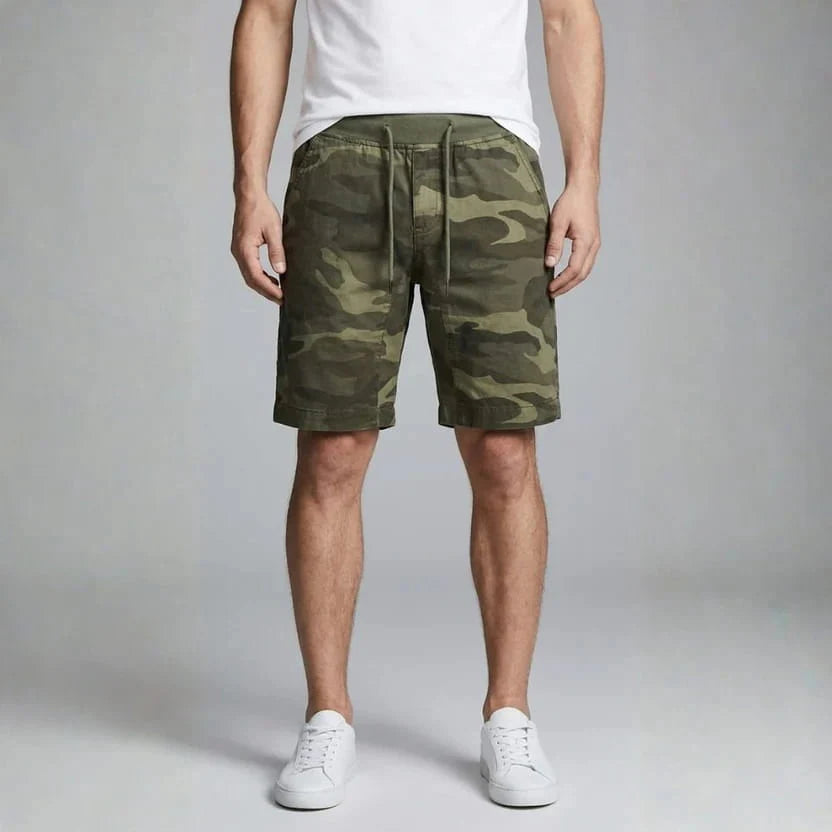 Aiden Tactical Camo Shorts – Lightweight Stretch Fit Cotton Blend Summer Wear
